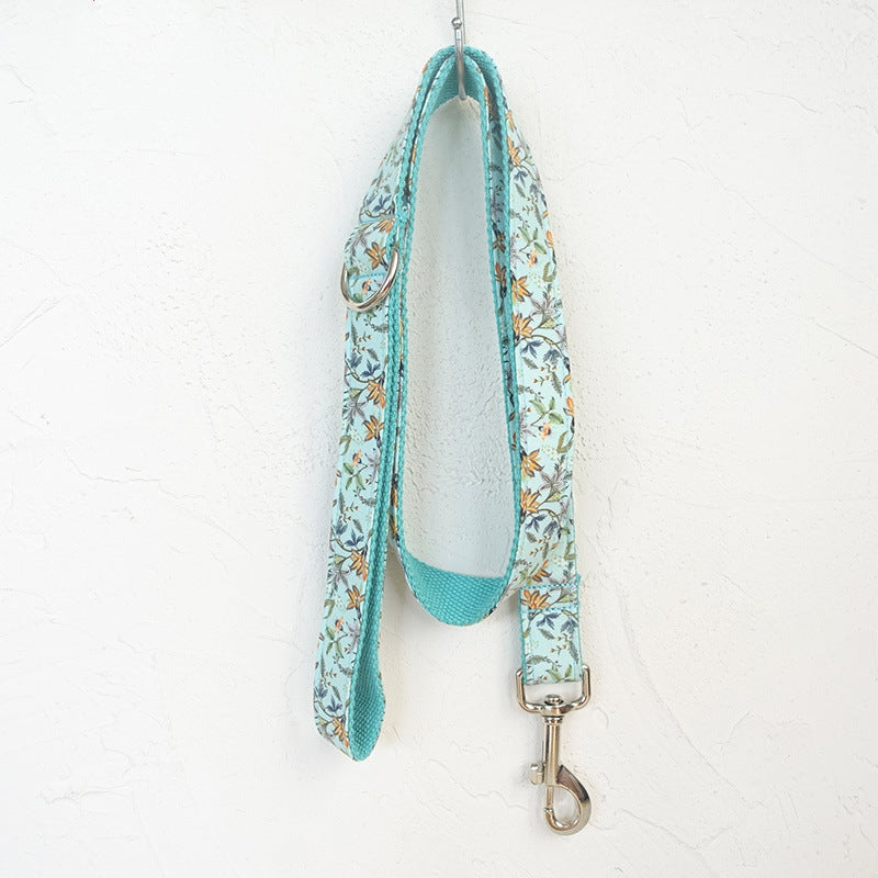 Floral Bow Collar and Leash Set